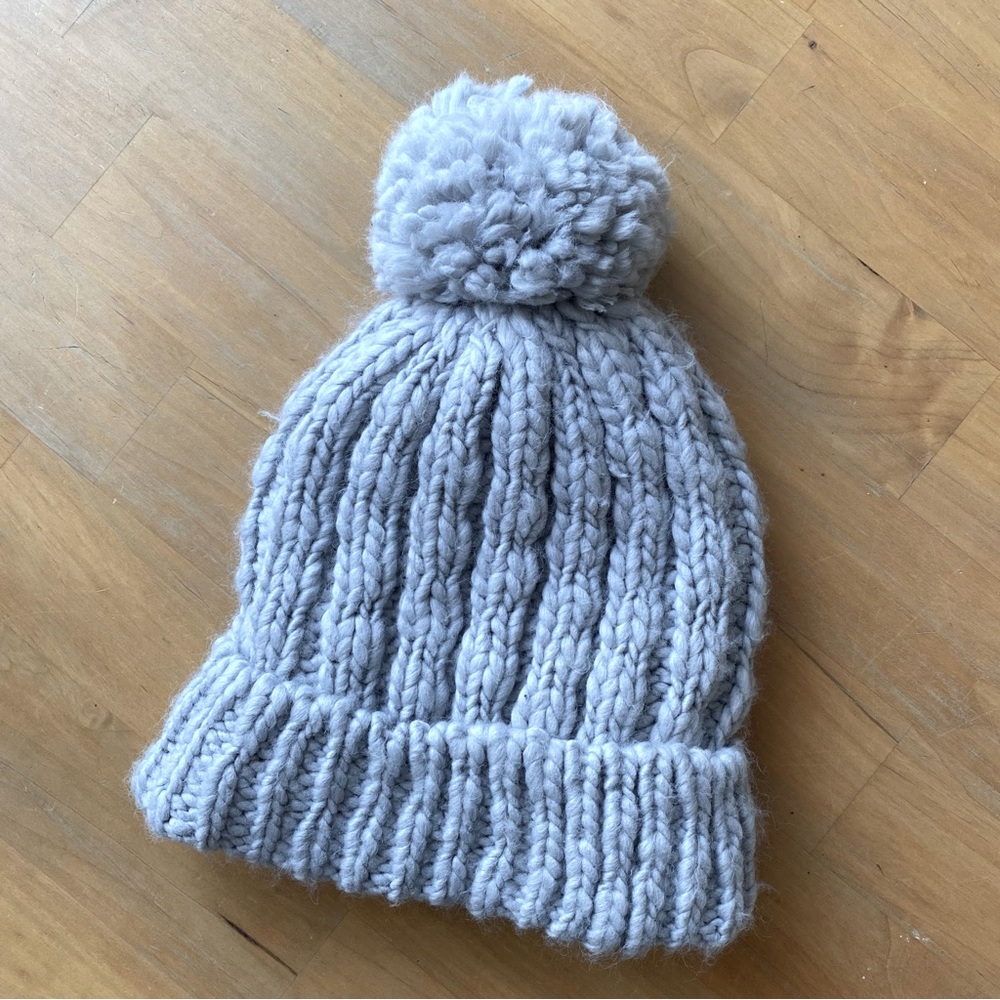 Knitted Grey Toque Hat - Denver Hayes